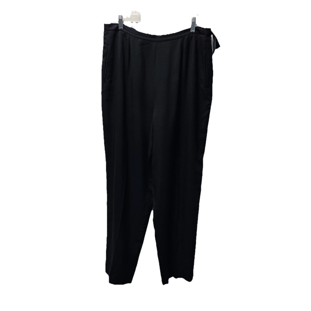 Valerie Stevens Pure Silk 16 Black Dress Pants Business Career Evening‎ 90s Y2K